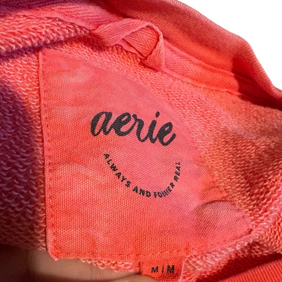 Aerie Oversized Embroidered Heart Real Crew Sweatshirt in Resort Red - Picture 10 of 12